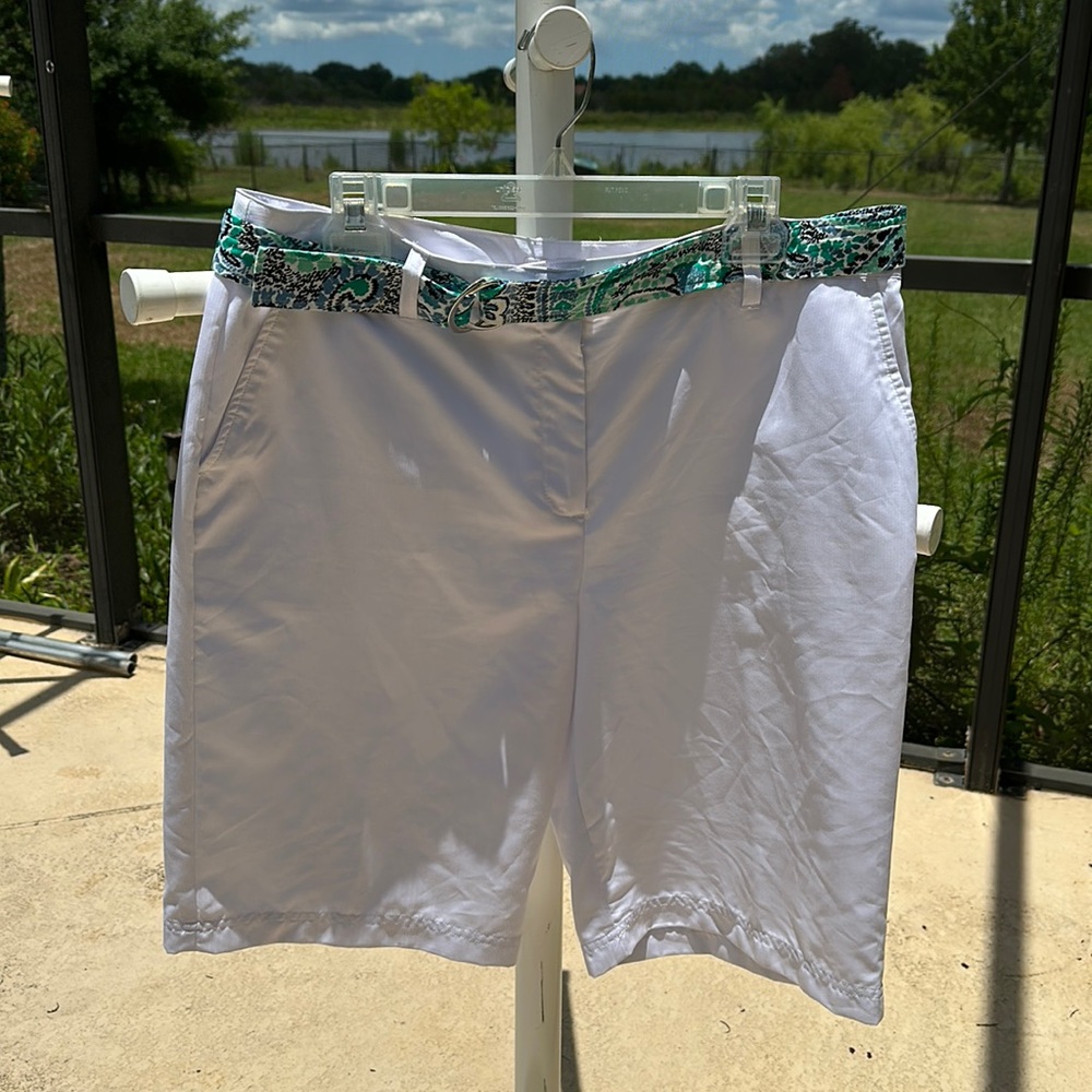 Golf Shorts white 14 charter club golf collection Katherine fit light weight